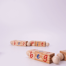 Load image into Gallery viewer, Montessori Alphabet Wooden Phonetic Reading Blocks