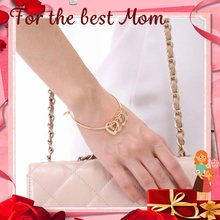 Load image into Gallery viewer, Mother's Day Gift Family Bangle Bracelet with Heart Shape Pendants