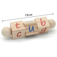 Load image into Gallery viewer, Montessori Alphabet Wooden Phonetic Reading Blocks