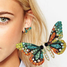 Load image into Gallery viewer, Colorful Butterfly Earrings