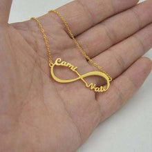Load image into Gallery viewer, Custom-Designed Silver Infinity Name Necklace