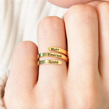 Load image into Gallery viewer, 【Hot Sale】THREE NAME RING -PERSONALIZED GIFT FOR MOM (BEST FRIEND GIFT) JUST FOR U