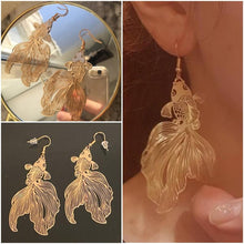 Load image into Gallery viewer, Gold Koi Fish Earrings