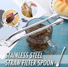 Load image into Gallery viewer, 3-in-1 Stainless Steel Straw Filter Spoon