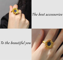 Load image into Gallery viewer, Sunflower Ring With Gift Box