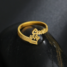 Load image into Gallery viewer, QUEEN NAME RING • PERSONALIZED GIFT FOR YOU (BEST FRIEND GIFT) JUST FOR U