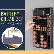 Load image into Gallery viewer, Battery Organizer With Energy Tester