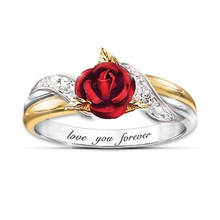 Load image into Gallery viewer, "Love You Forever" Creativity Rose Ring-925 silver