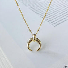 Load image into Gallery viewer, Crescent 18K Gold Moon Necklace
