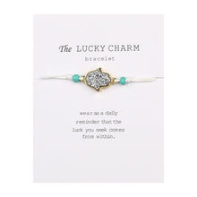 Load image into Gallery viewer, Lucky Hamsa Hand Charm Bracelet