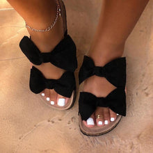 Load image into Gallery viewer, 2021 Women Sandals Shoes Bow-Knot Anti-Slip Flat Sandals Comfortable Retro Beach Shoes Plus Size