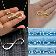 Load image into Gallery viewer, Custom-Designed Silver Infinity Name Necklace