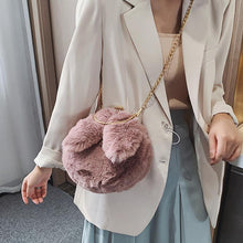 Load image into Gallery viewer, Rabbit Plush Metal Chain Bag