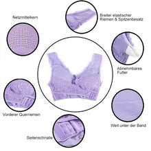 Load image into Gallery viewer, Drahtloser vorderer Kreuzschnallen-Spitzenlift-BH