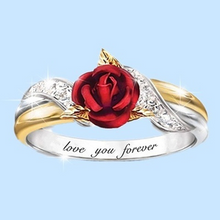 Load image into Gallery viewer, "Love You Forever" Creativity Rose Ring-925 silver
