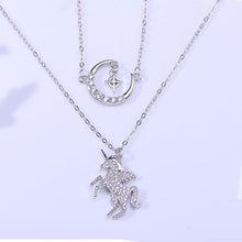 Load image into Gallery viewer, Unicorn Star Moon Necklace