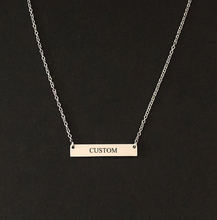 Load image into Gallery viewer, Engraving Square Bar Personalized Name Necklaces