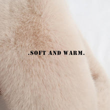 Load image into Gallery viewer, Peach Heart Polka Dot Plush Scarf