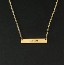 Load image into Gallery viewer, Engraving Square Bar Personalized Name Necklaces