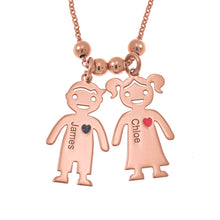 Load image into Gallery viewer, Necklace With Engraved Children Charms