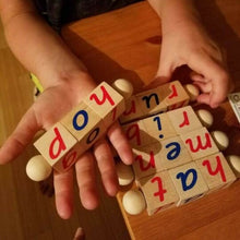 Load image into Gallery viewer, Montessori Alphabet Wooden Phonetic Reading Blocks
