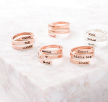 Load image into Gallery viewer, 【Hot Sale】THREE NAME RING -PERSONALIZED GIFT FOR MOM (BEST FRIEND GIFT) JUST FOR U