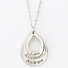 Load image into Gallery viewer, 【Hot Sale】Engraved Drop Shaped Family Necklace