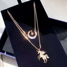 Load image into Gallery viewer, Unicorn Star Moon Necklace