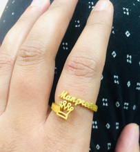 Load image into Gallery viewer, QUEEN NAME RING • PERSONALIZED GIFT FOR YOU (BEST FRIEND GIFT) JUST FOR U