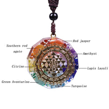 Load image into Gallery viewer, Seven Chakra Orgonite Necklace
