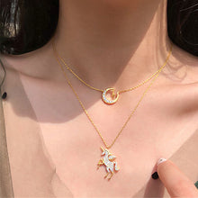 Load image into Gallery viewer, Unicorn Star Moon Necklace