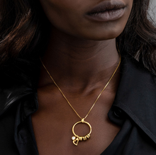 Load image into Gallery viewer, Linda Circle Pendant Necklace in 18k Gold Plating