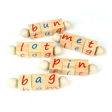 Load image into Gallery viewer, Montessori Alphabet Wooden Phonetic Reading Blocks
