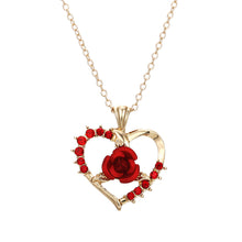 Load image into Gallery viewer, 18K gold Women's Forever Rose Ruby Pendant