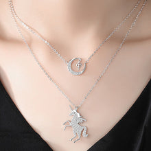 Load image into Gallery viewer, Unicorn Star Moon Necklace