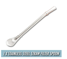 Load image into Gallery viewer, 3-in-1 Stainless Steel Straw Filter Spoon