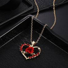 Load image into Gallery viewer, 18K gold Women's Forever Rose Ruby Pendant
