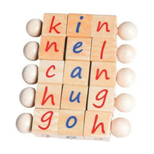 Load image into Gallery viewer, Montessori Alphabet Wooden Phonetic Reading Blocks