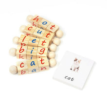 Load image into Gallery viewer, Montessori Alphabet Wooden Phonetic Reading Blocks