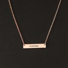 Load image into Gallery viewer, Engraving Square Bar Personalized Name Necklaces