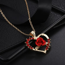 Load image into Gallery viewer, 18K gold Women's Forever Rose Ruby Pendant