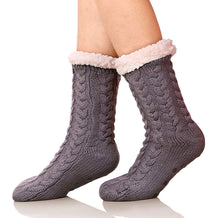Load image into Gallery viewer, Cozy Fuzzy Fleece Slipper Socks