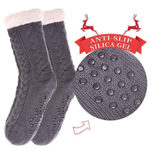 Load image into Gallery viewer, Cozy Fuzzy Fleece Slipper Socks