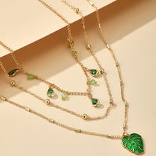 Load image into Gallery viewer, Palm Leaf Pendant Necklace