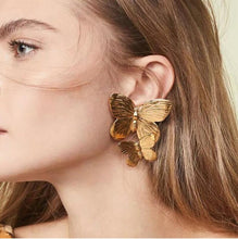 Load image into Gallery viewer, Geometric Gold Statement Earrings