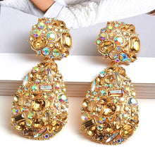 Load image into Gallery viewer, Colorful Crystal Statement Earrings