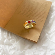 Load image into Gallery viewer, Rainbow Heart Ring