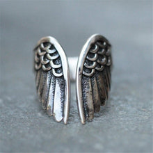 Load image into Gallery viewer, Angel Wing Silver Ring