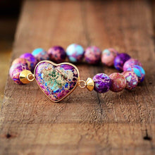 Load image into Gallery viewer, Imperial Jasper Heart Bracelet