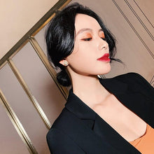 Load image into Gallery viewer, Crystal & Pearl Flower Earrings